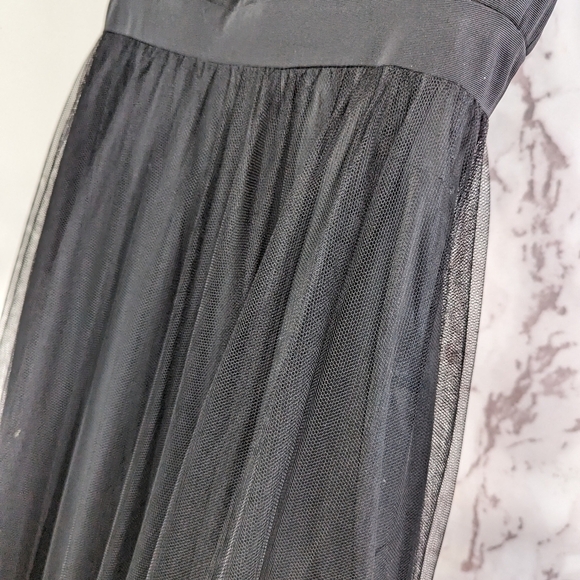 Aidan Mattox Dress Womens 2 Black Gown Formal Evening Tulle Tank Sleeveless Maxi - Picture 14 of 16